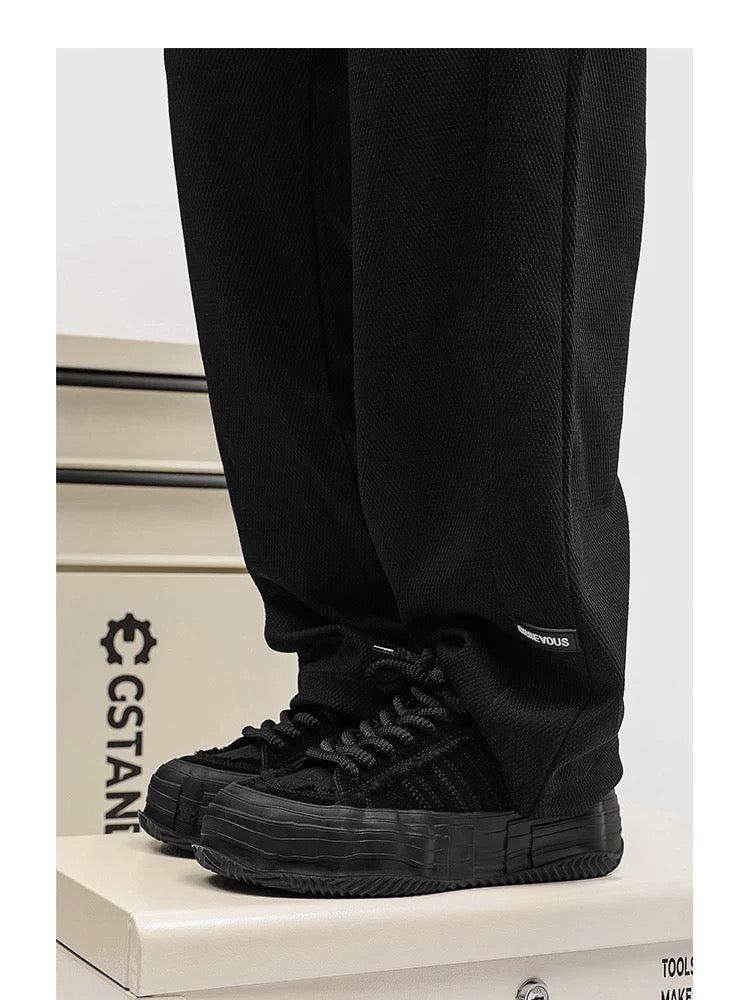 Zapatillas de skate Black Warrior - Zapatillas vintage de lona con triple raya y suela fundida (ropa urbana unisex Niche) S0006