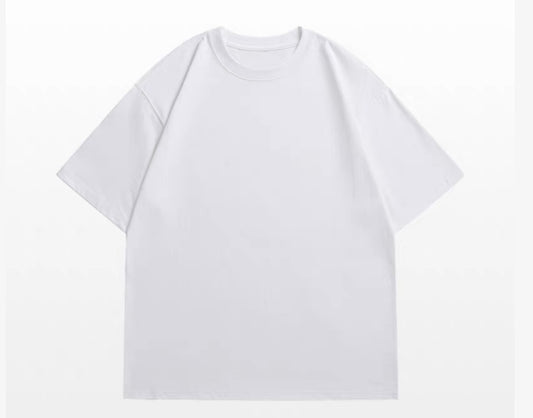 Men’s White Structured Shoulder T-Shirt – Minimalist American Streetwear Tee T0102