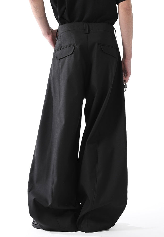 DRAPED PLEAT WIDE TROUSERS B0158