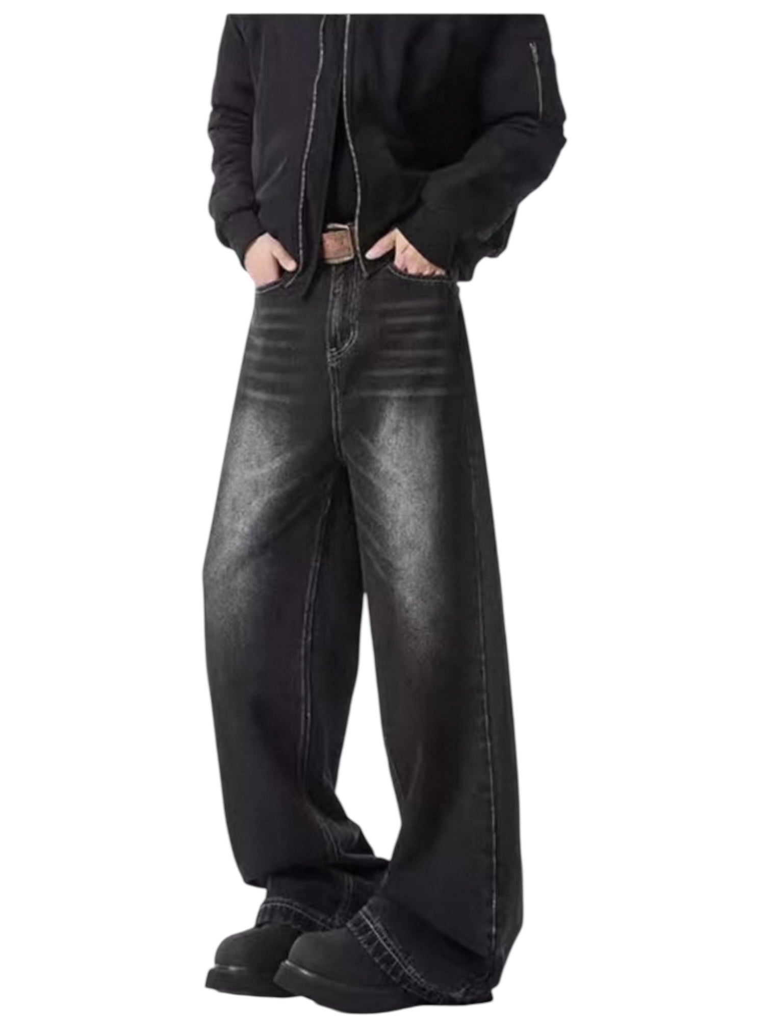 [GRACERUB] DIRTY FLARE-CUT JEANS B0312