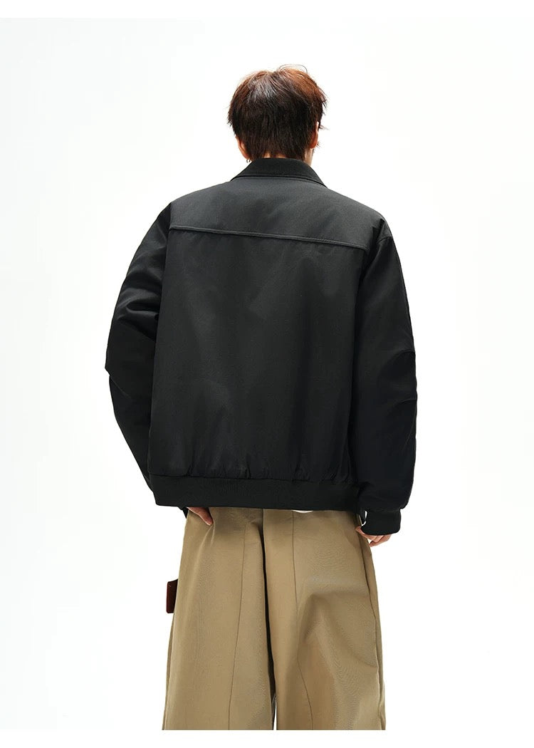 Men’s Designer Contrast Splice Lapel Jacket T0252