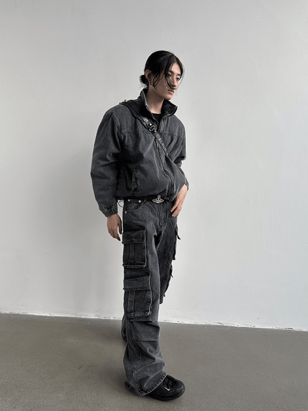 [GENESISBOY] Heavy Wash Multi-Pocket Jeans B0138