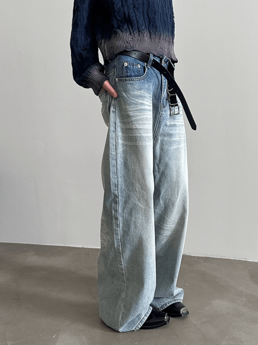 [GENESISBOY] Washed Jeans B0118