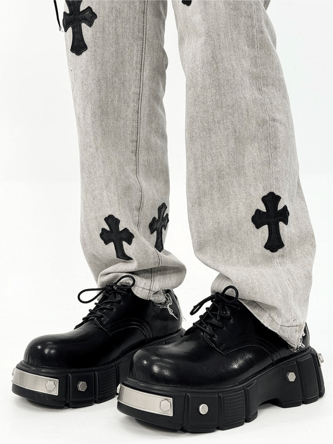 Head Round Toe Leather Shoes S042