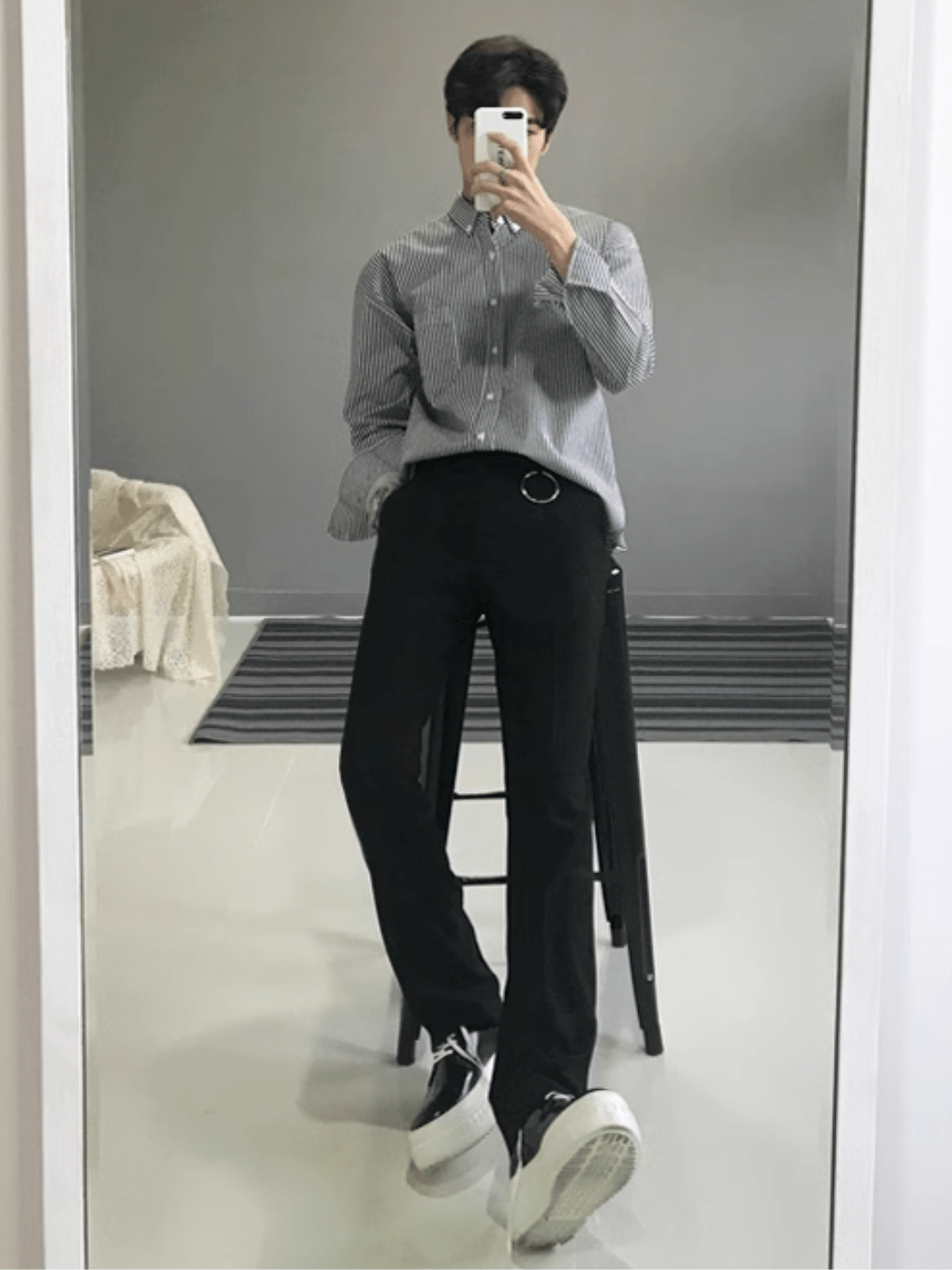 [MRCYC] Autumn long-sleeved striped shirt men J0113