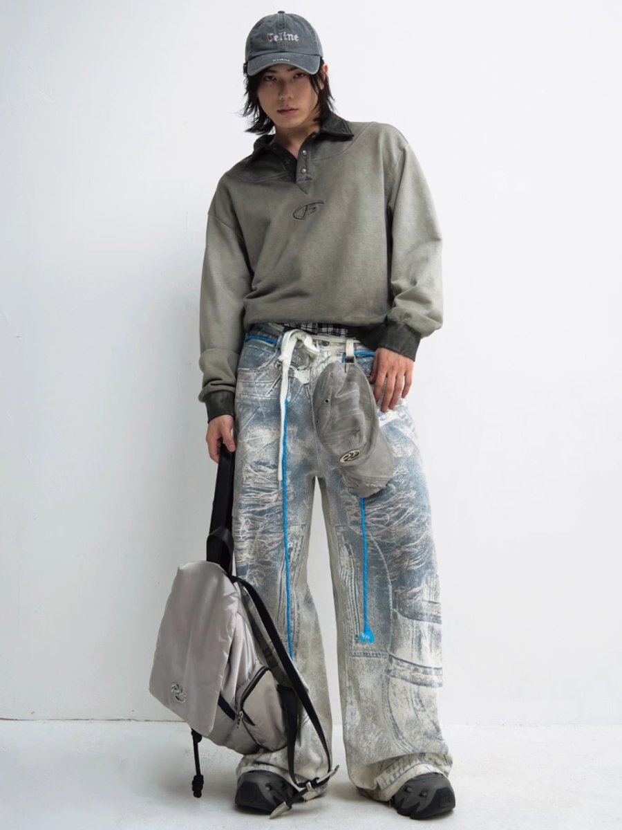 [PEOPLESTYLE] Polo Neck Sweatshirt S0213