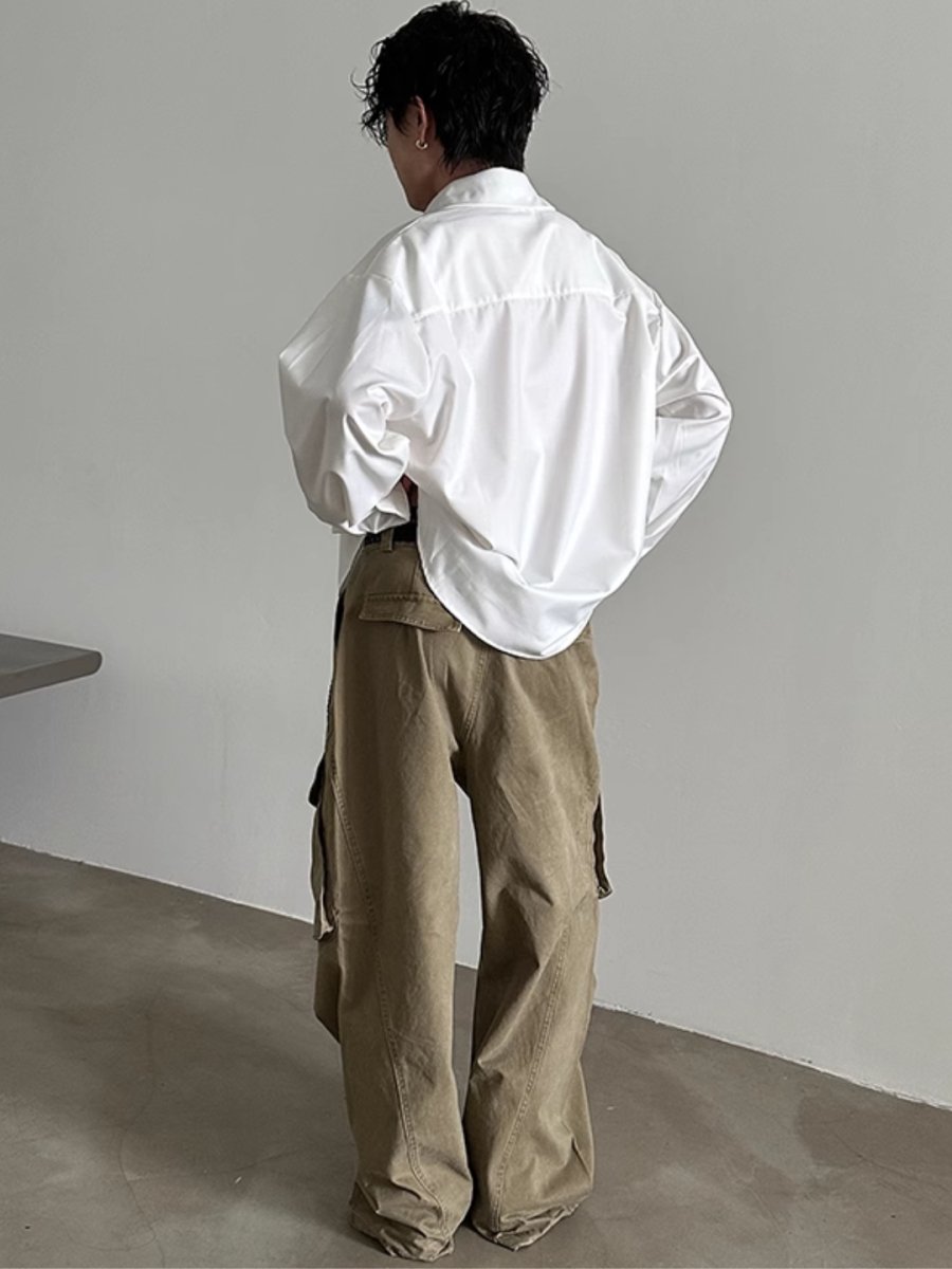 [GENESISBOY] short long-sleeved shirt J0118