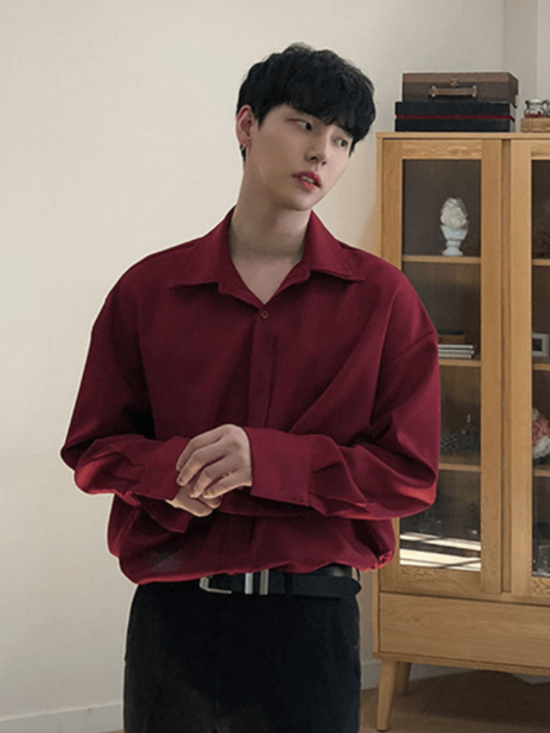 [DAVID&ME] Handsome Ice Silk Shirt J0121