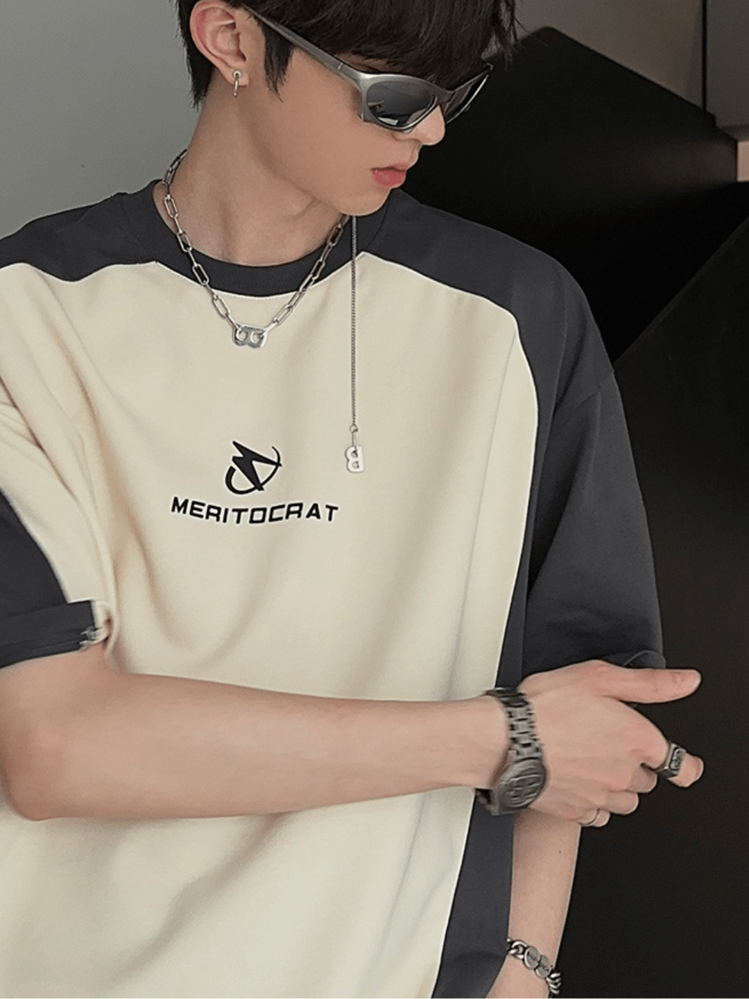 [JH HOMME] loose summer half-sleeve design t-shirt J0101