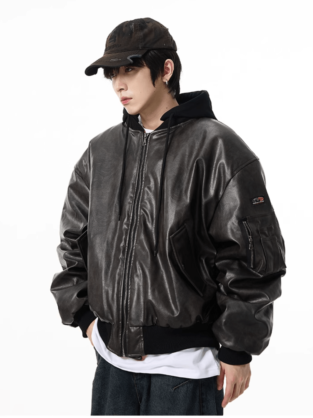 [motherfucker] American flight jacket leather jacket T0164