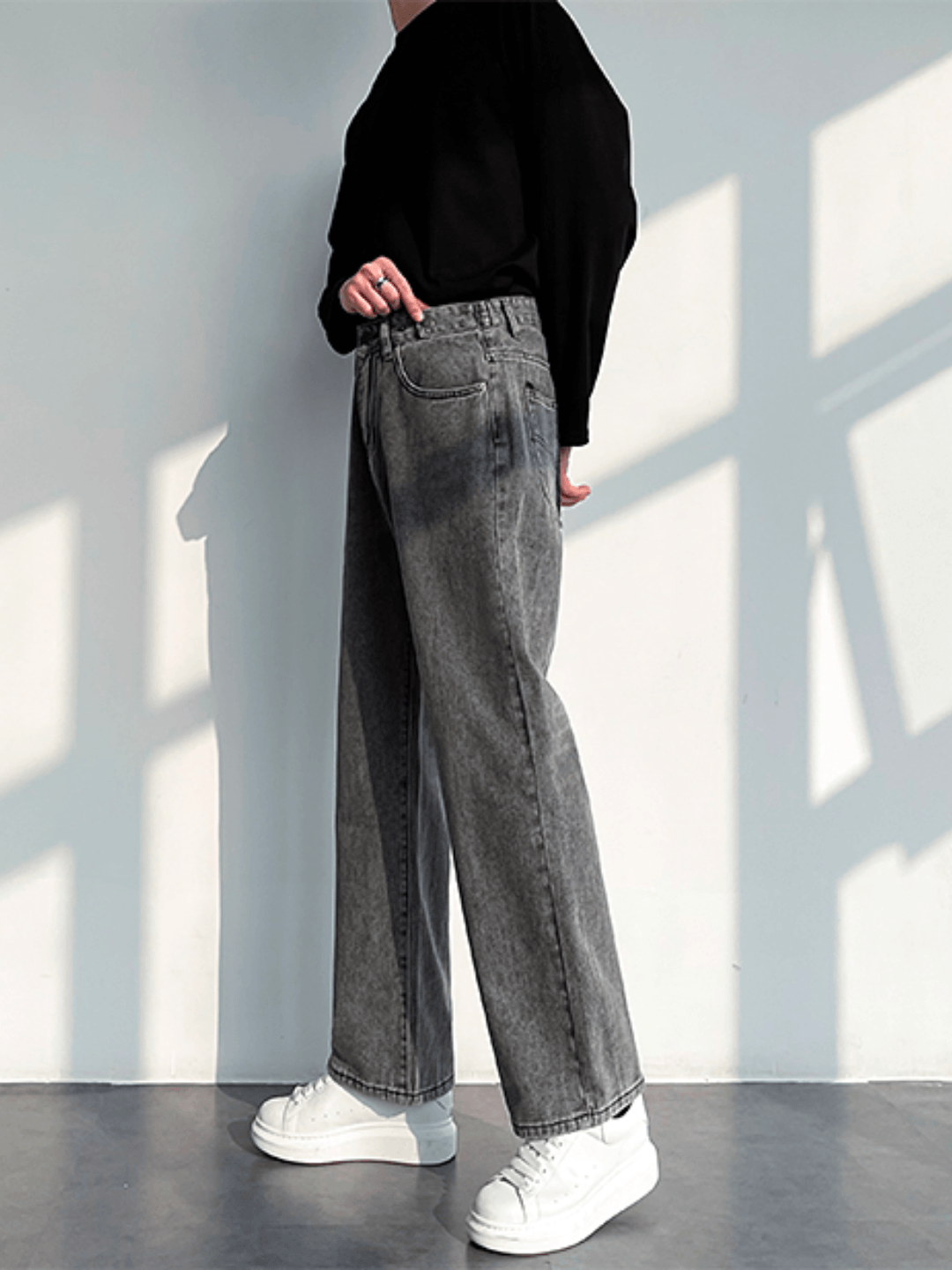 [HOHO] Loose Straight Denim PantsB0139