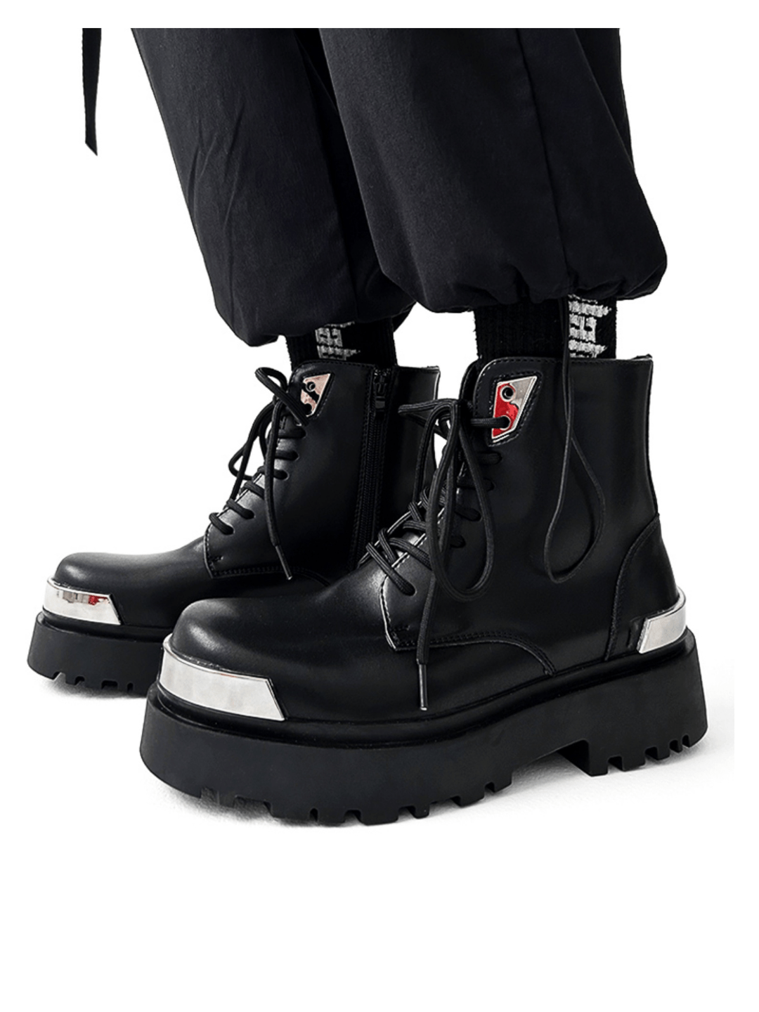 High-top Motorcycle Leather Work Boots S036