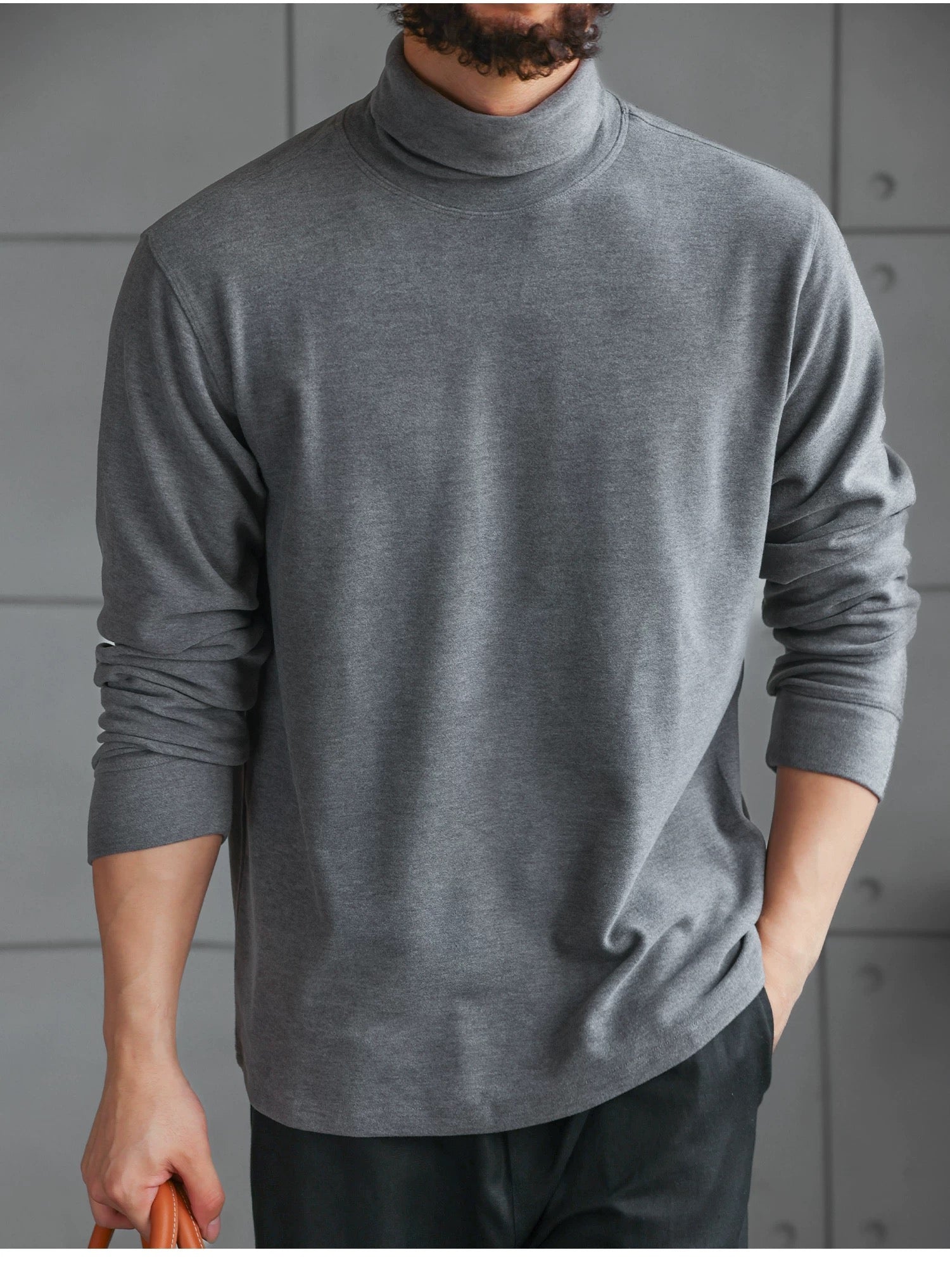 Men’s High Collar Long-Sleeve Tee S0020