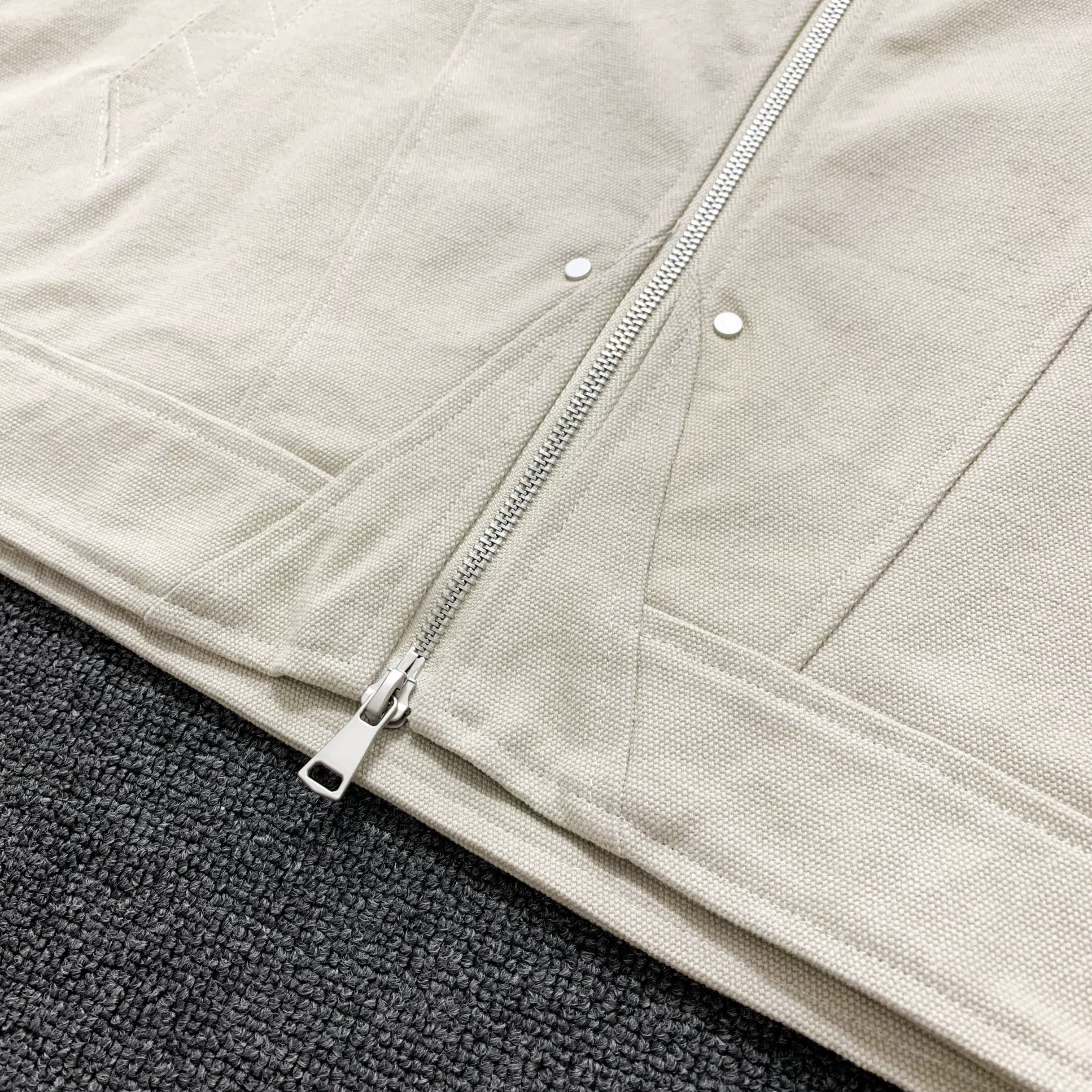 Harrington Stand Collar Utility Jacket – American Vintage Streetwear Coat T0032