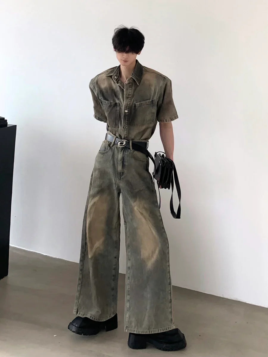 WASHED VINTAGE DENIM TOPS + BOTTOMS S0060