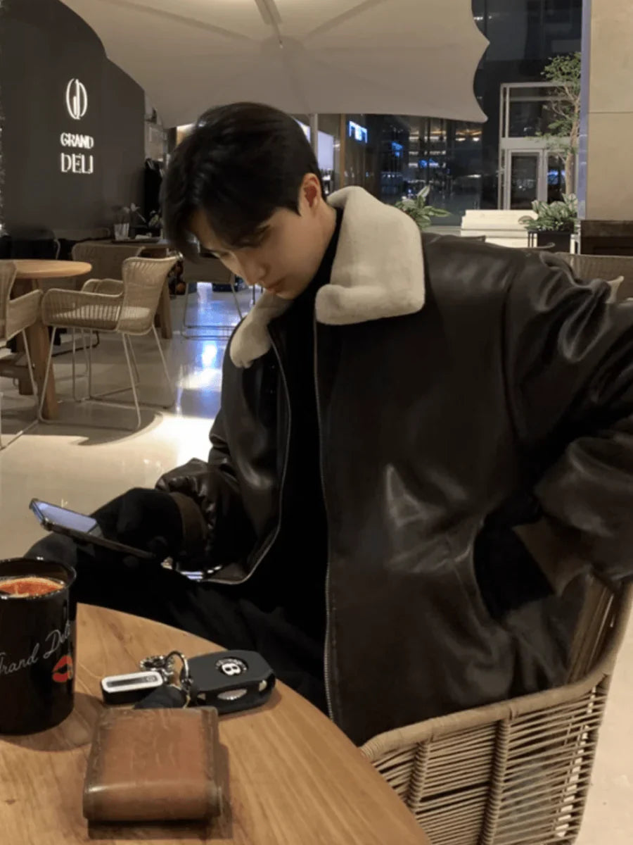 KOREAN LAMB WOOL COTTON COAT JACKET T0106