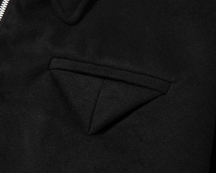 Men’s Retro Boxy Zip-Up Jacket – American Vintage Cropped Street Outerwear T0057