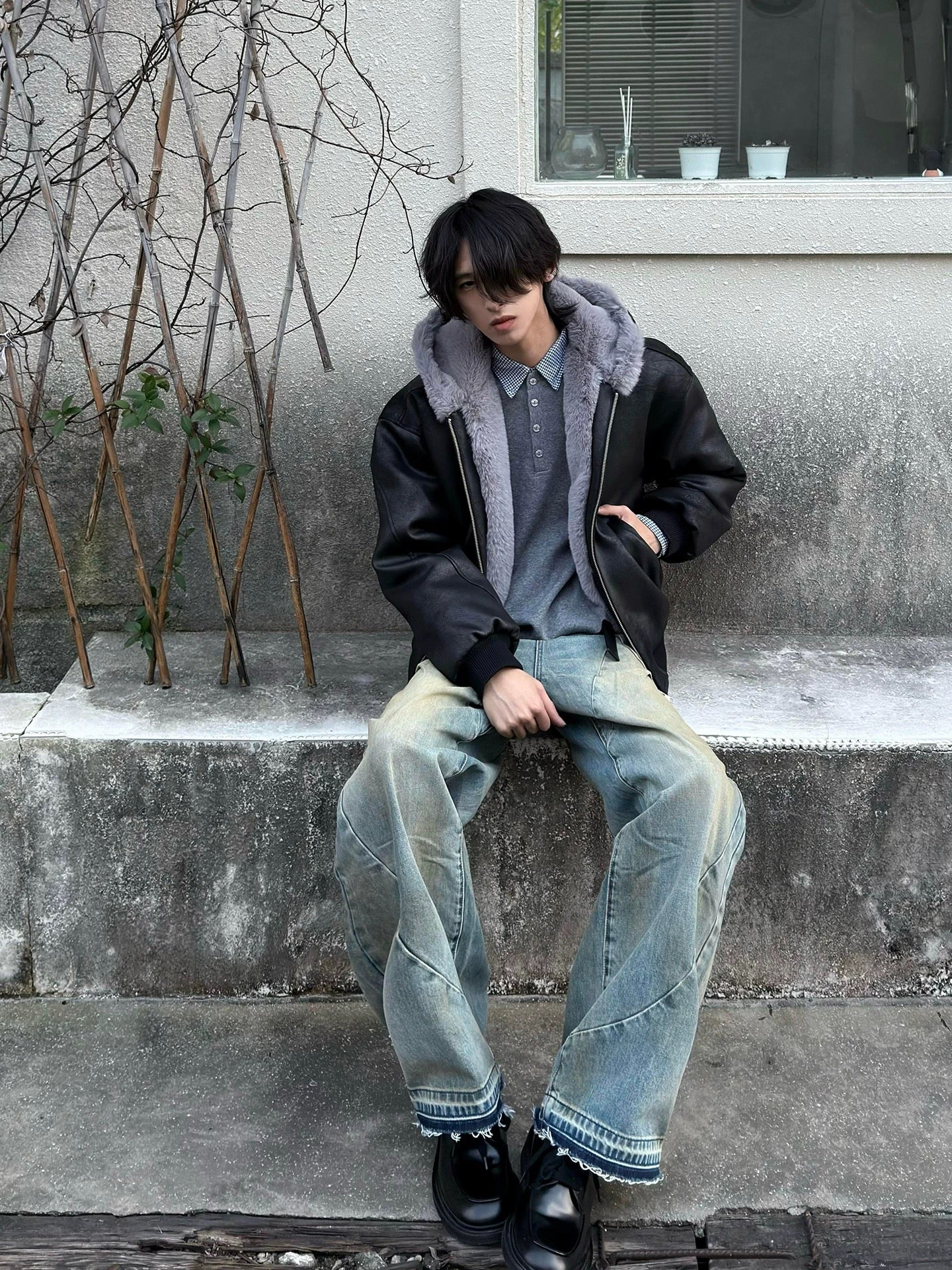 Men’s American Vintage PU Leather Jacket T0005