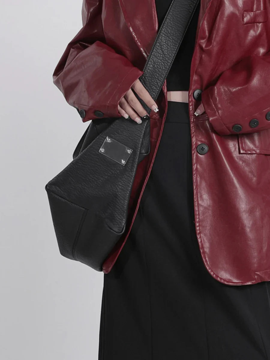 CROSSBODY SOFT LEATHER SHOULDER BAG A0061