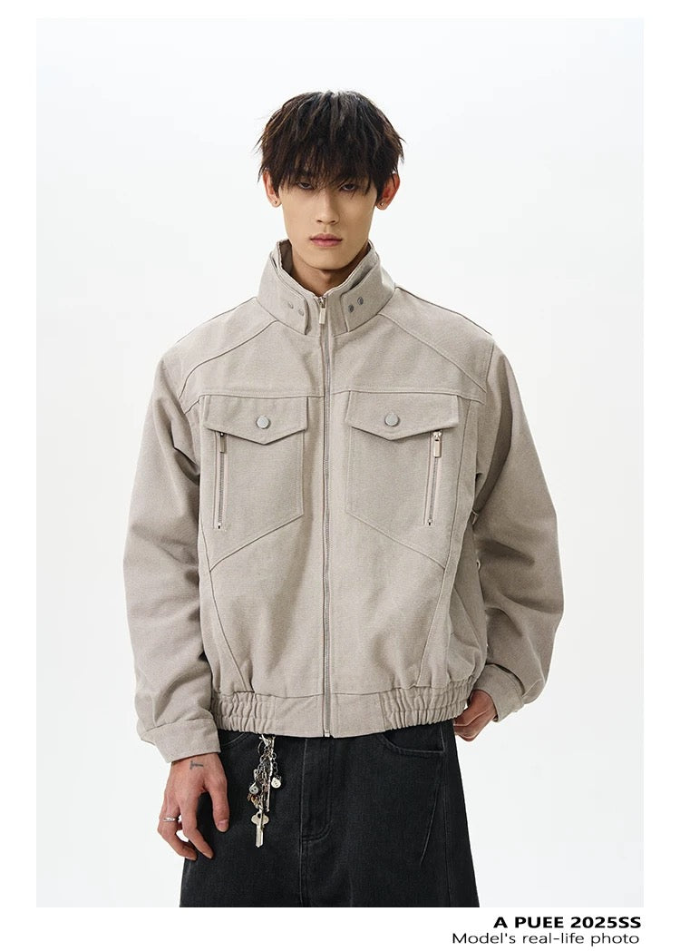 Men’s American Stand-Collar Jacket T0011