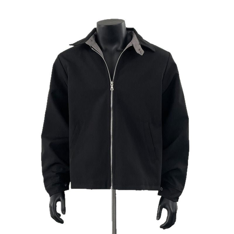 [FLAT ROOM] CLEANFIT PLAID COLLAR ZIP JACKET T0167