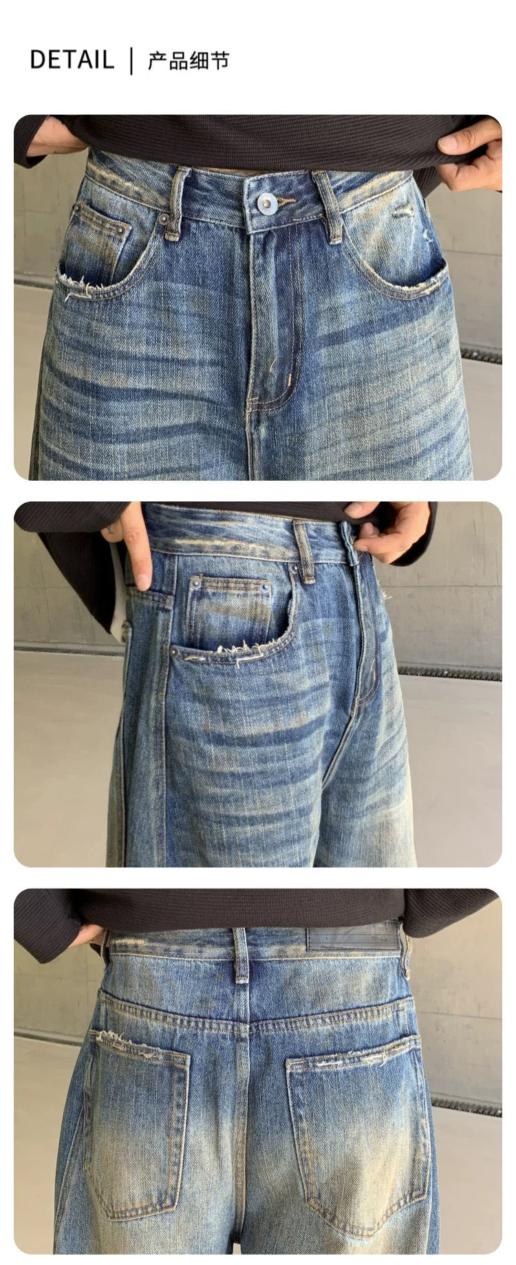 Men’s American Vintage Wide-Leg Jeans B0005