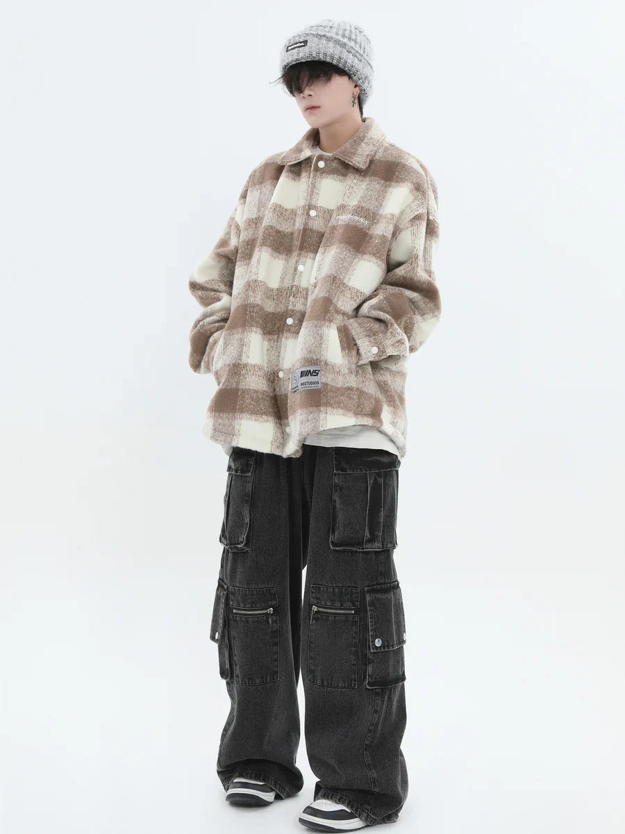 [INSstudios] LOGO LOOSE LAPEL JACKET S0067