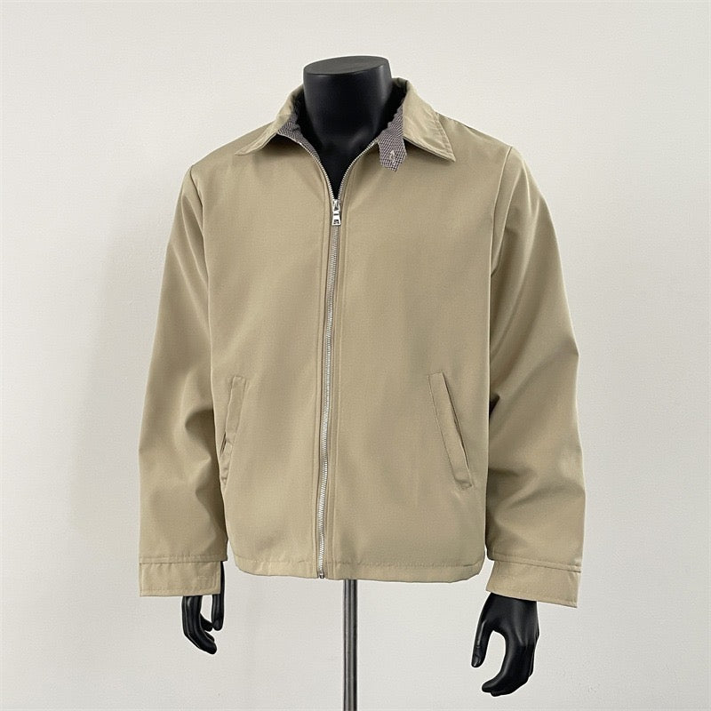 [FLAT ROOM] CLEANFIT PLAID COLLAR ZIP JACKET T0167