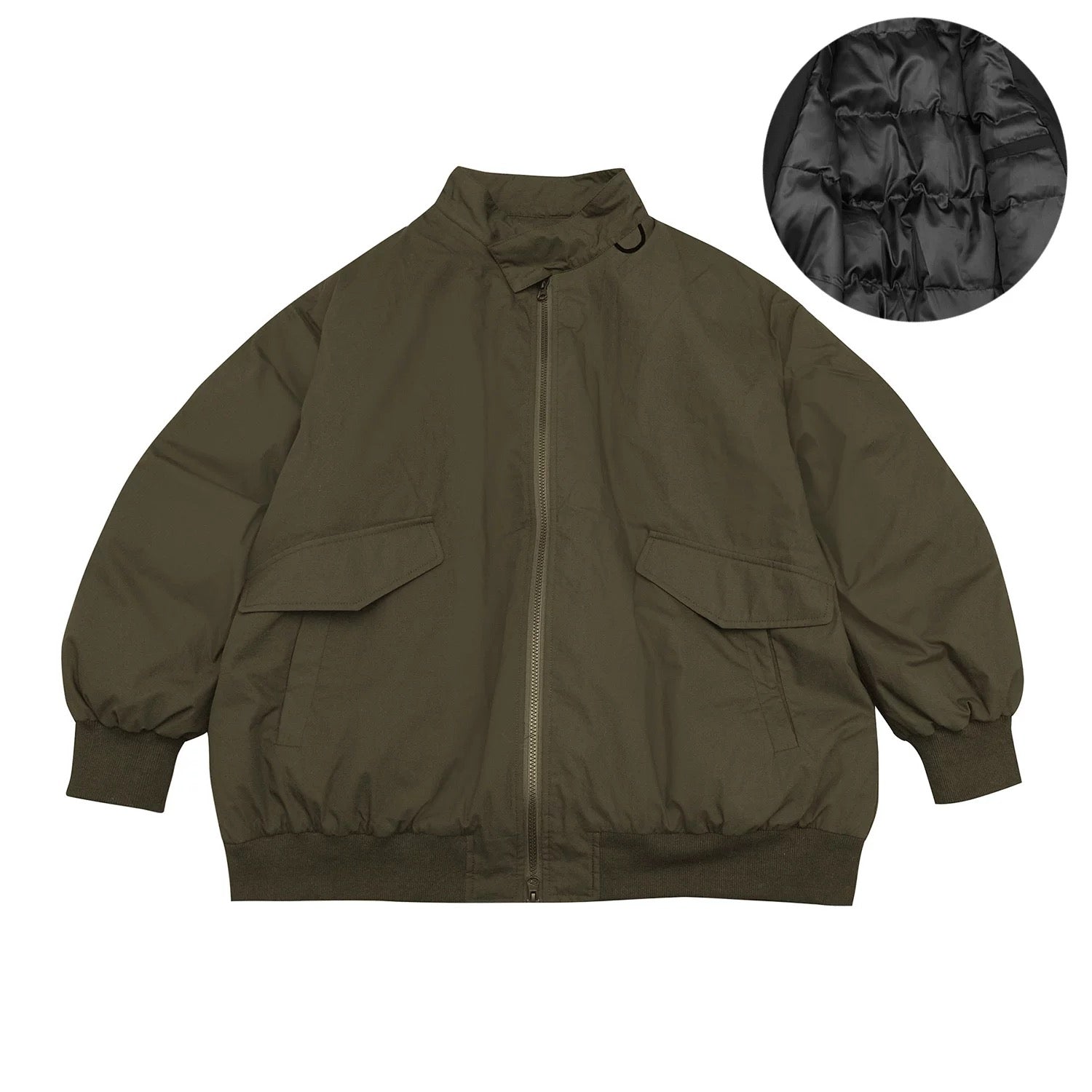 Cityboy オーバーサイズ アビエイタージャケット メンズ キルティング スタンドカラー パッド入りコート 冬用ユーティリティワークウェア T0002