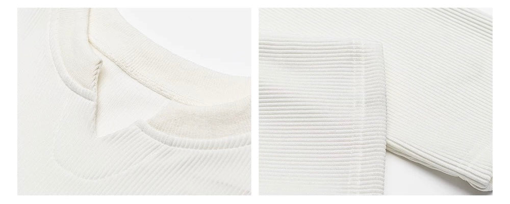 Camiseta de manga larga de color liso para hombre S0010