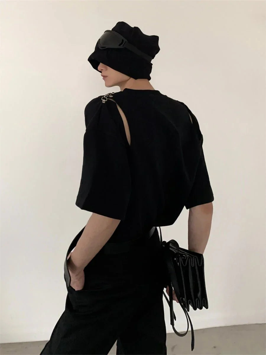 [AUTUMNWIND]DECONSTRUCTED DESIGN T-SHIRT J0091