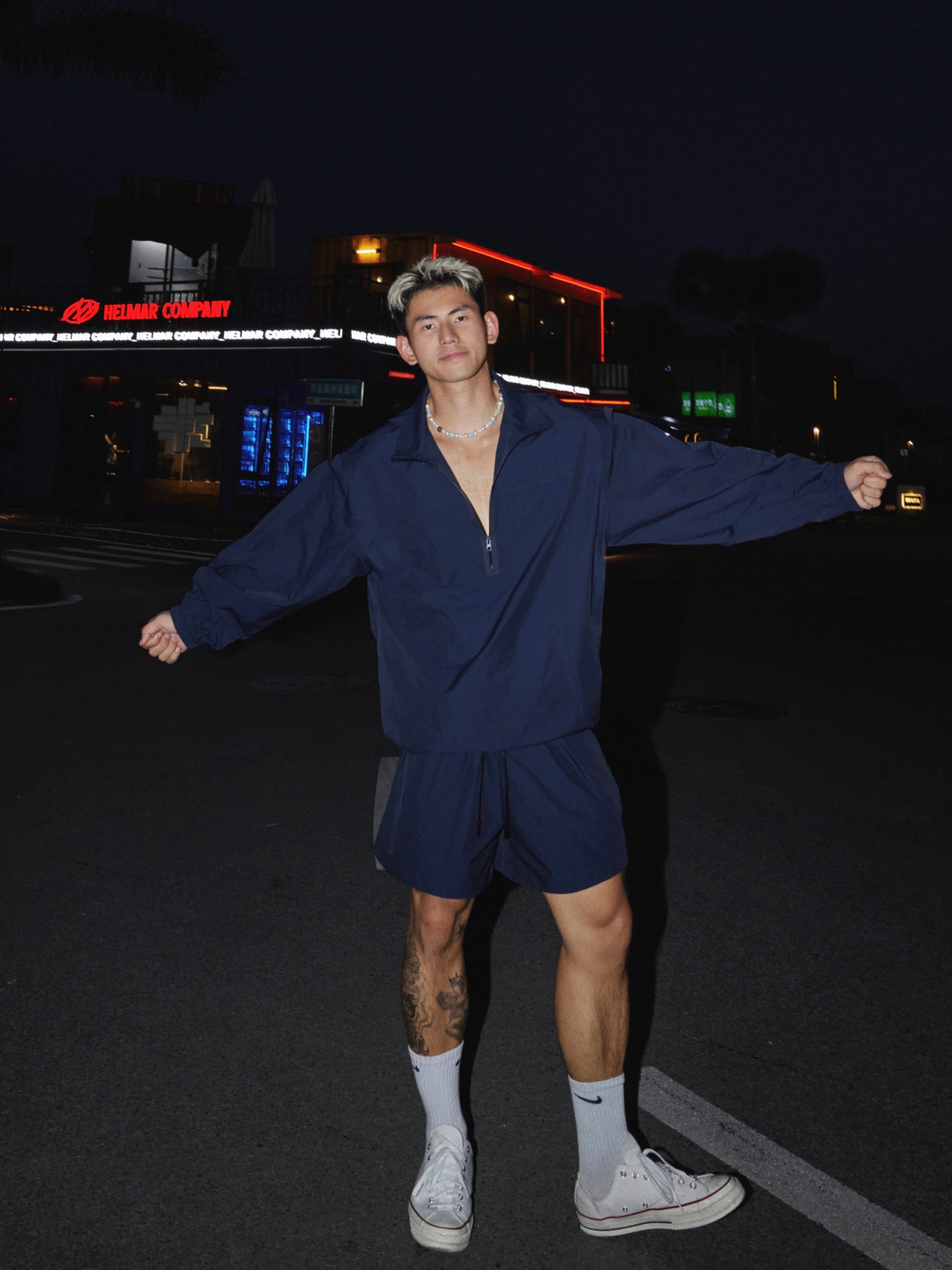 Men’s Retro Sport Lounge Set | Lightweight Fall Tracksuit with Loose Pullover & ShortsT0055