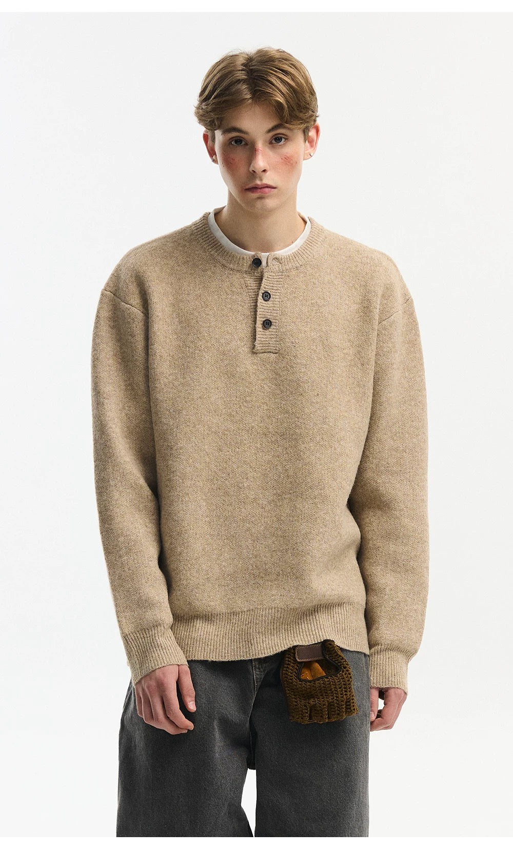 Men’s American Streetwear Loose Knit Sweater S0007