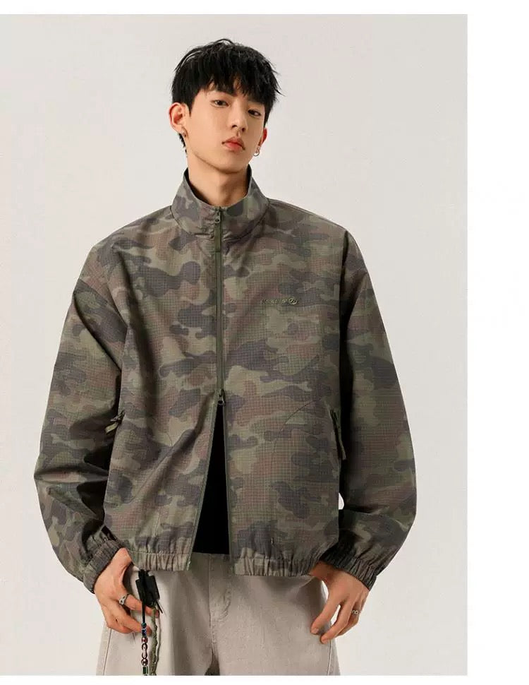 Men’s Japanese Minimalist Track Jacket – Casual Lightweight Streetwear Outerwear T0044