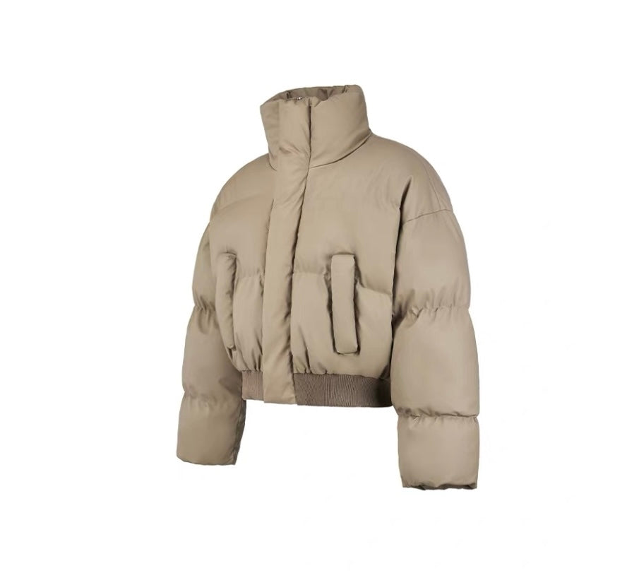 Chaqueta acolchada corta de corte limpio para hombre – Abrigo de invierno American Minimal Street T0148