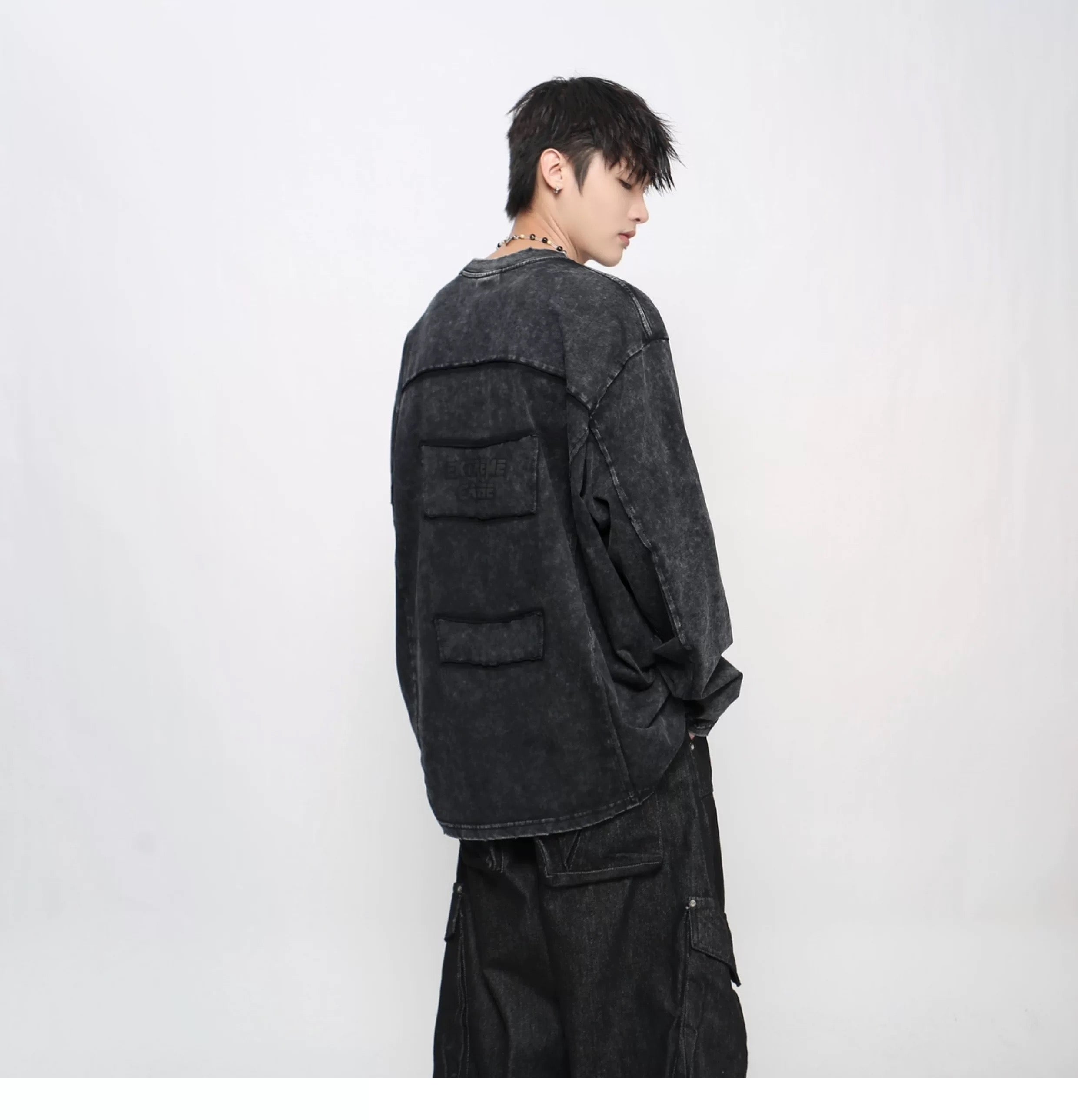 Men’s Solid Color Long-Sleeve T-Shirt S0012