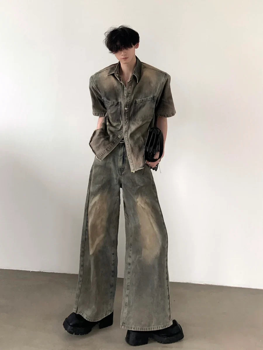 WASHED VINTAGE DENIM TOPS + BOTTOMS S0060