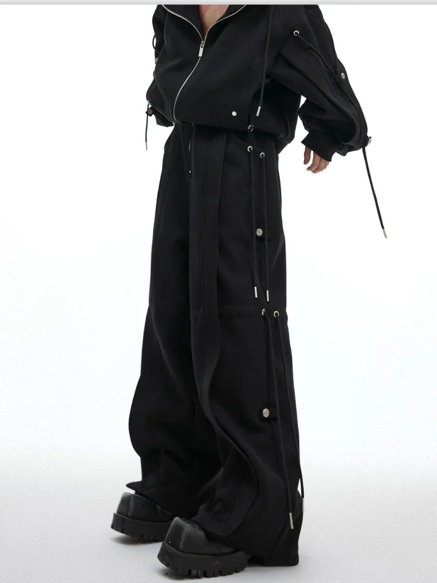 LOOSE HOODED SWEATER JACKET + BOTTOMS S0059