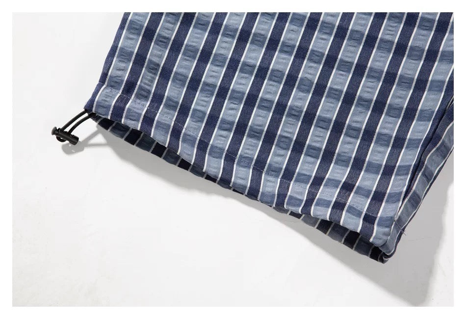 Men’s Layered Polo Sweatshirt – Air Layer Fabric Retro Street Pullover B0063