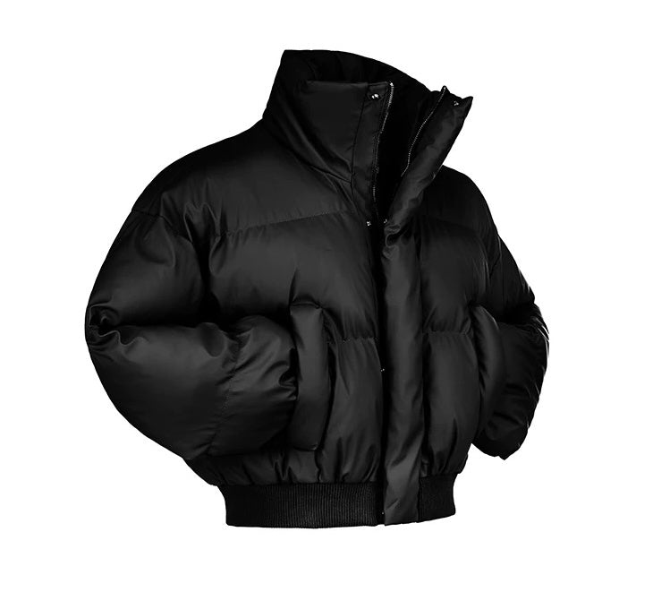 Chaqueta acolchada corta de corte limpio para hombre – Abrigo de invierno American Minimal Street T0148