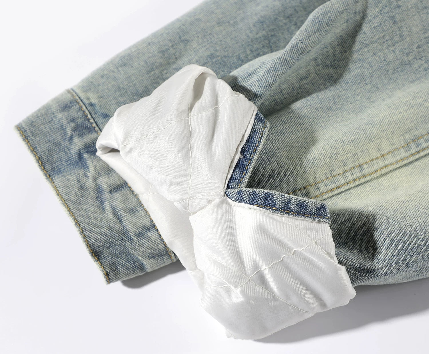 Men’s Vintage Denim Jacket – American Retro Washed Jean Outerwear T0068