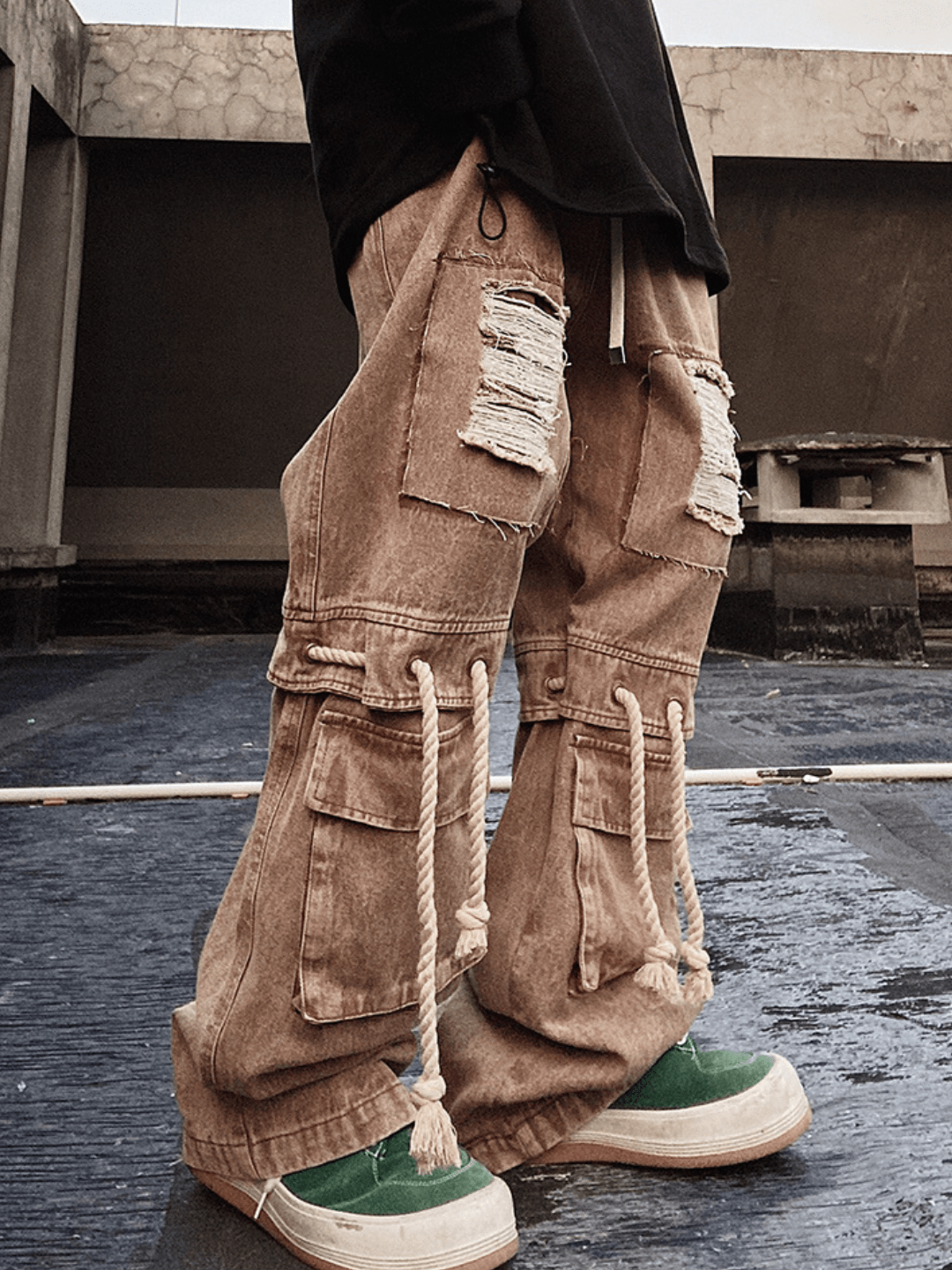 vintage straight wide leg pants B0140