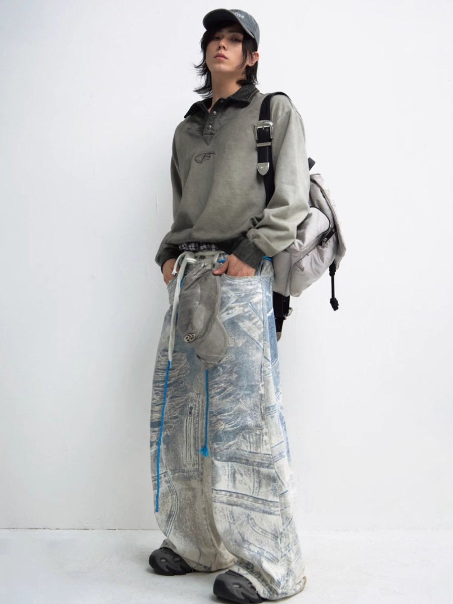 [PEOPLESTYLE] Polo Neck Sweatshirt S0213