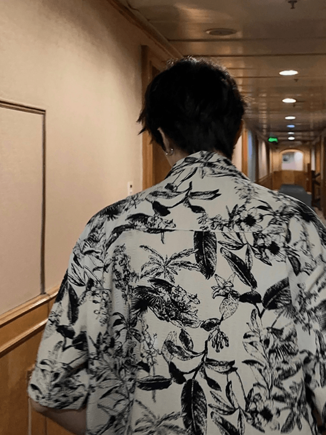 [JM HOMME] Tide Printed Short-sleeved Shirt J0120