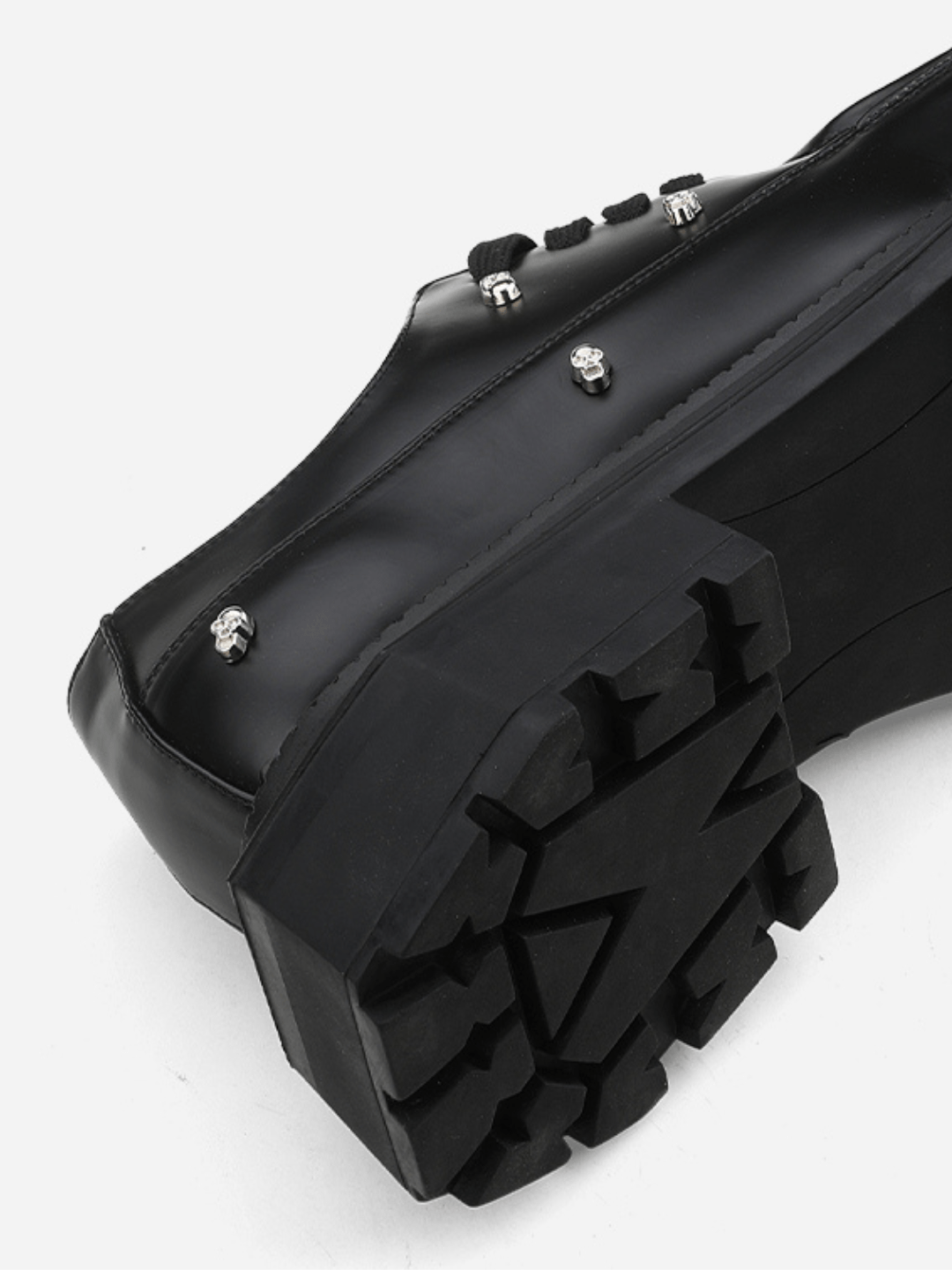 Rivet design square toe shoes S026