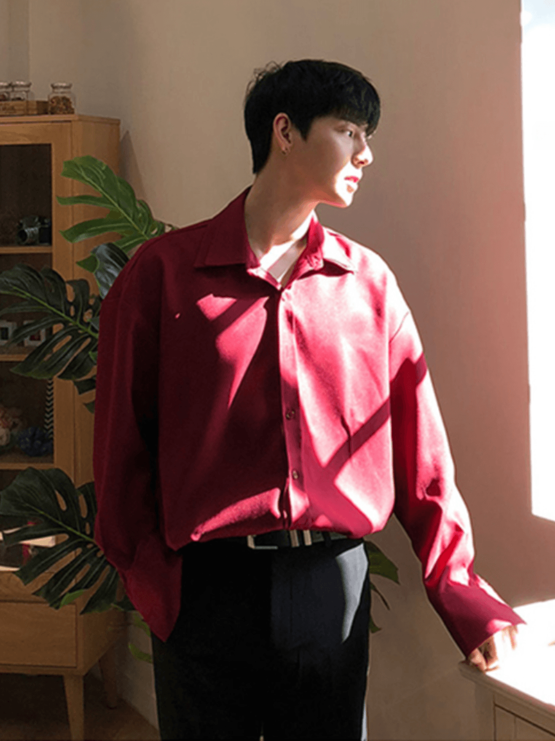 [DAVID&ME] Handsome Ice Silk Shirt J0121