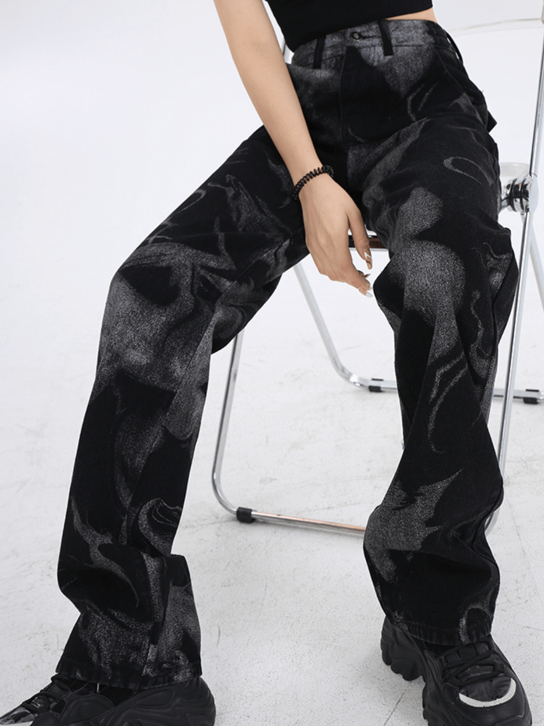 American retro straight jeans B0142