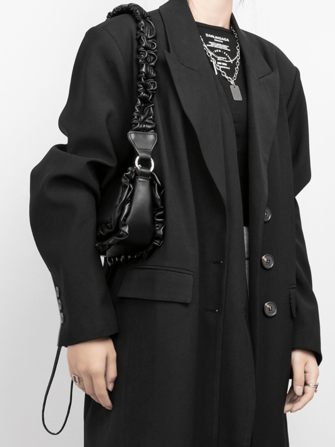 [luckystudio] decoration shoulder small square bag A0066