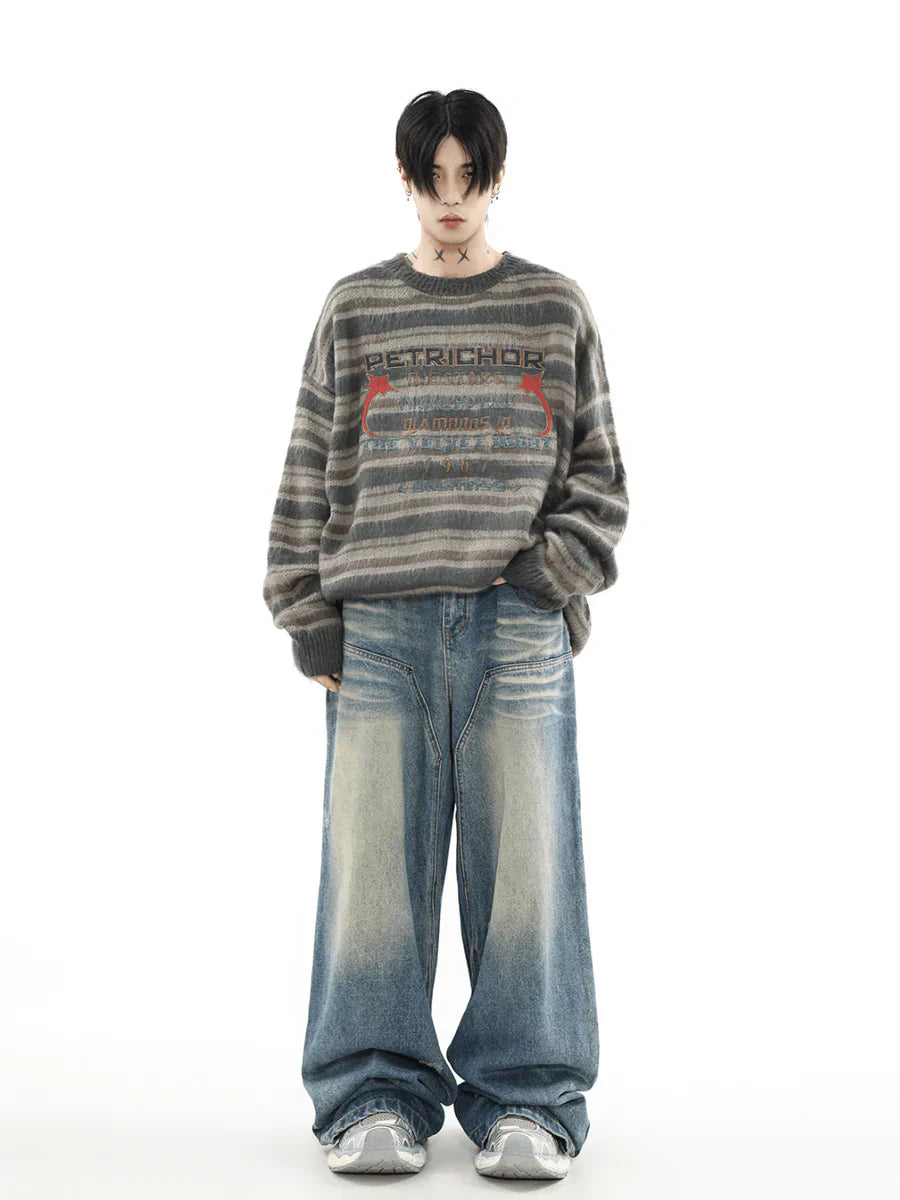 [MRNEARLY] ROUND NECK PULLOVER SWEATER S0185