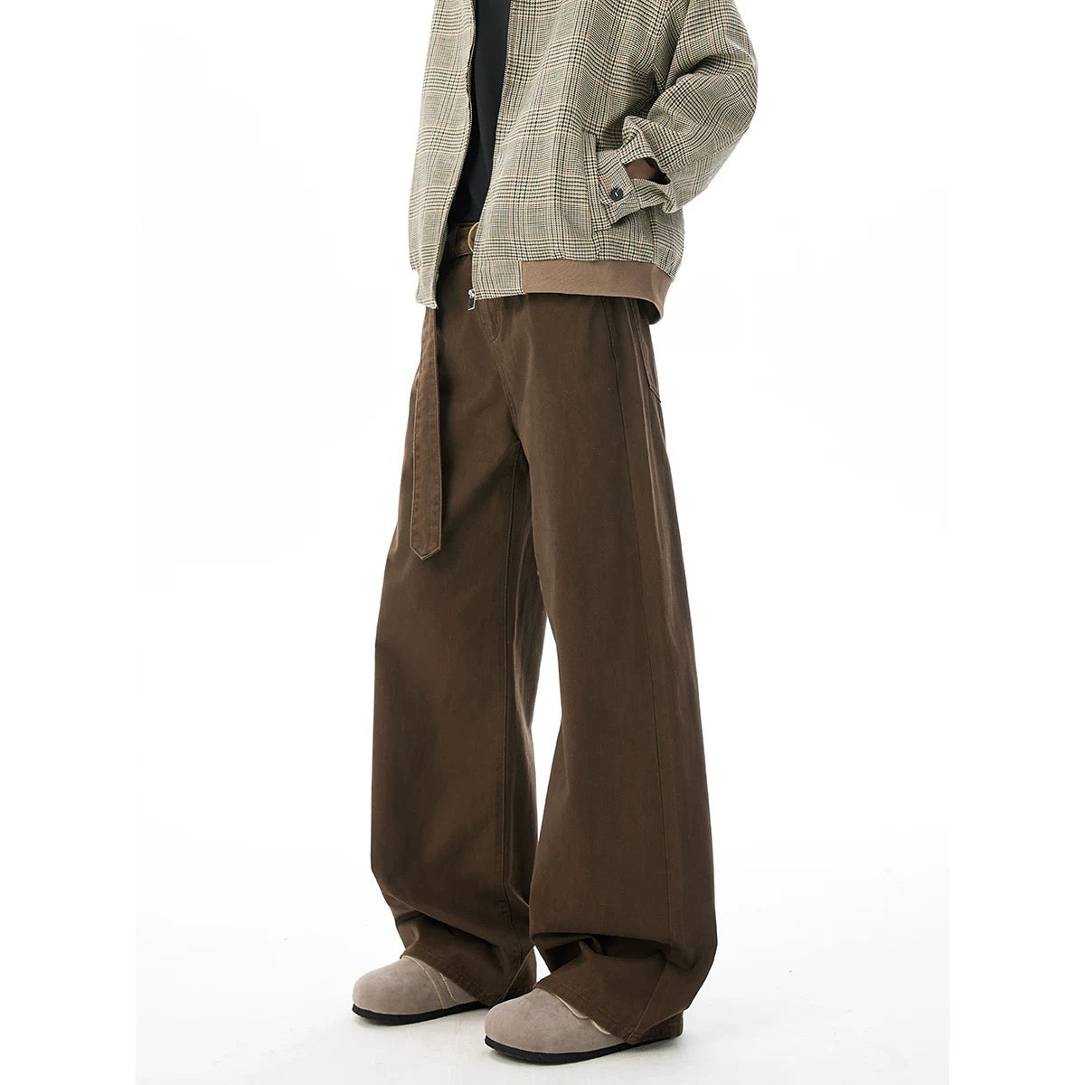 Men’s Vintage Clean Fit Cargo Pants – Loose Straight Utility Street Trousers B0067